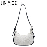 Women Underarm Bag Pleated Shoulder Messenger Small Square Bag