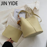 Versatile Messenger Bag Handbag Retro Bucket Bag