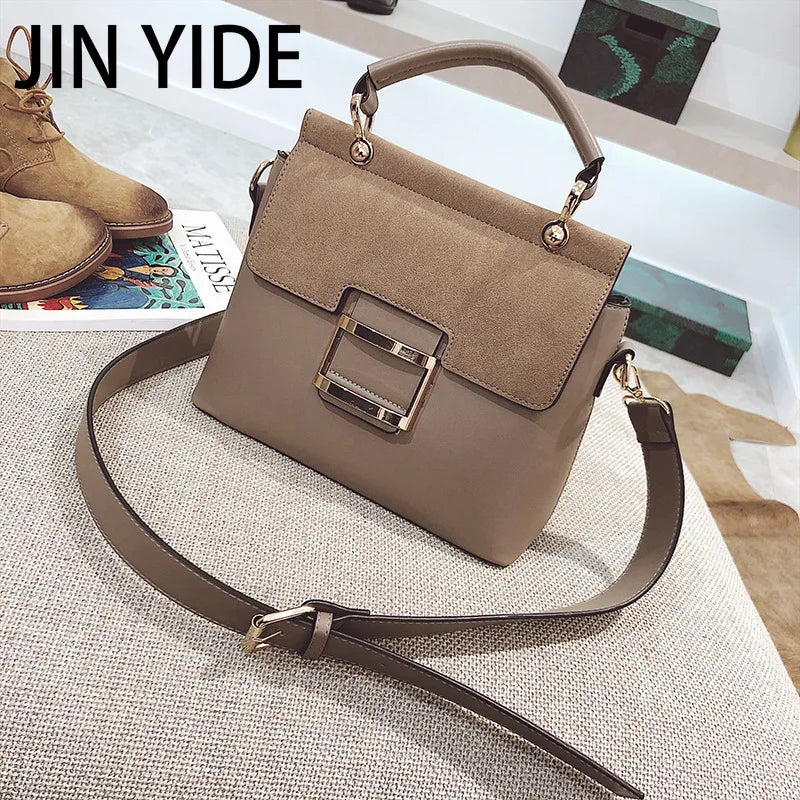 Vintage Crossbody Shoulder Bag Buckle PU Leather Handbag
