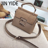 Vintage Crossbody Shoulder Bag Buckle PU Leather Handbag