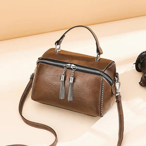 Rivet Leather Handbag Multicolor Crossbody Bag for Ladies