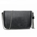 Small Crossbody Messenger Bag Chain Handbag with Tassel