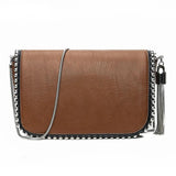 Small Crossbody Messenger Bag Chain Handbag with Tassel