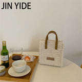 Women Winter Shoulder Bag Wool Warm Soft Autumn Ins Square Cross-body