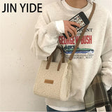 Women Winter Shoulder Bag Wool Warm Soft Autumn Ins Square Cross-body