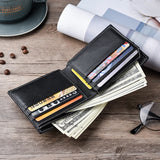 Carbon Fiber Leather Men's Wallet RFID Anti-Magnetic Multi-Card
