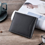 Carbon Fiber Leather Men's Wallet RFID Anti-Magnetic Multi-Card