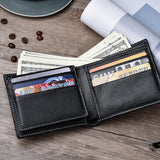 Carbon Fiber Leather Men's Wallet RFID Anti-Magnetic Multi-Card