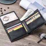 Carbon Fiber Leather Men's Wallet RFID Anti-Magnetic Multi-Card