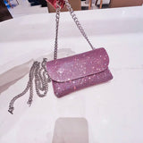 Rhinestones Mini Clutch Wallet Chain Evening Shoulder Bag