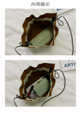 Drawstring Bags Drawn Bucket Bag Arabic Number Crossbody Bag