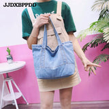 Denim Shoulder Hand Bag for Woman Casual Jeans Bags Women Handbags