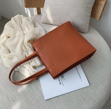 Small Leather Casual Tote Bag Handbag Shoulder Messenger Green Pink