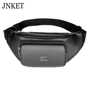 JNKET Men's PU Leather Waist Bag Shoulder Bag Messenger Bags