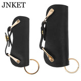 JNKET Unisex Cow Leather Key Bag Large Capacity Key Case Waist Hanging Key Bag