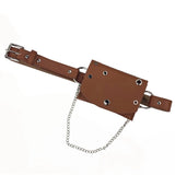JNKET Women Waist Pack PU Leather Chain Waist Bag Messenger Bags