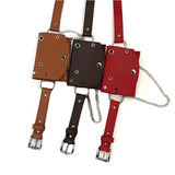 JNKET Women Waist Pack PU Leather Chain Waist Bag Messenger Bags