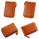 JNKET Leather Organ Clutch Wallet Zipper Purse Billfold Coins Pocket