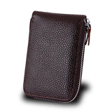 JNKET Leather Organ Clutch Wallet Zipper Purse Billfold Coins Pocket