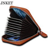 JNKET Leather Organ Clutch Wallet Zipper Purse Billfold Coins Pocket