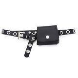 JNKET Rivet Belt Bag Women's Waist Packs PU Leather Waist Bag Punk Bum Bag