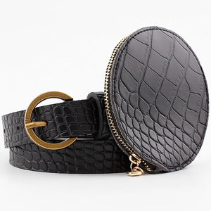 JNKET Women Mini Waist Pack PU Leather Waist Bag Bum Bag