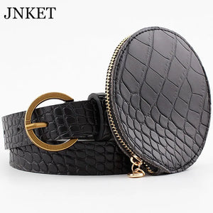 JNKET Women Mini Waist Pack PU Leather Waist Bag Bum Bag