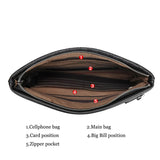 Men's Clutch Handbag PU Leather Long Wallet Business Bag