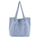 JNKET Denim Tote Bag Handbag Casual Shoulder Bag