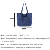 JNKET Denim Tote Bag Handbag Casual Shoulder Bag