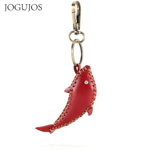 Leather Dolphin Keychain for Car Home Decor