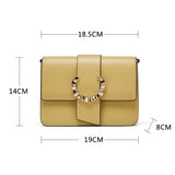 Women Shoulder Bag Retro Solid PU Leather Casual