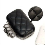 Vintage Plaid Skull Ring Evening Clutch Bag