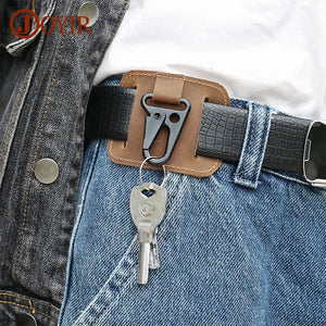 Vintage Leather Keychain Organizer Belt Loop Key Holder for Men