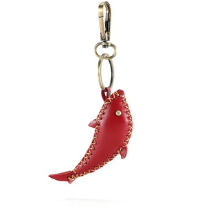 Leather Dolphin Keychain for Women Men Car Key Ring Keychain Vintage Key Holder