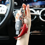 Leather Dolphin Keychain for Women Men Car Key Ring Keychain Vintage Key Holder