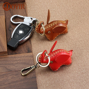 Leather Elephant Keychain Animal Car Key Ring Pendants Ornament