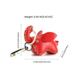 Leather Elephant Keychain Animal Car Key Ring Pendants Ornament