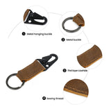 Leather Key Holder Women Men Keychain Covers High Key Chain Car Key Ring