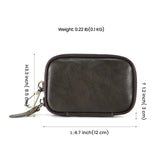 Leather Key Wallet Man Housekeeper Keys Organizer Car Key Holder Zipper