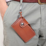Men's Leather Key Wallet Key Holder Organizer Keychain Purse Keys Case Pouch