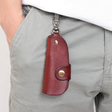 Vintage Leather Key Wallet Men Organizer Keychain