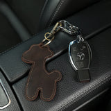 Leather Keychain Men Women Car Key Keyrings Gift