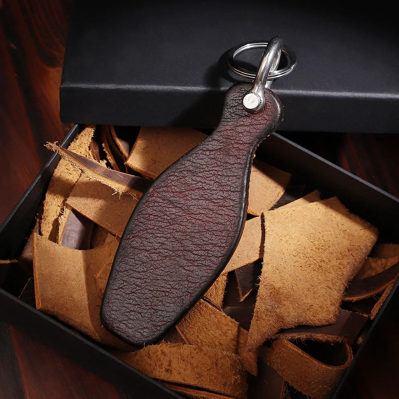 Vintage Leather Keychain Car Key Ring Key Holder