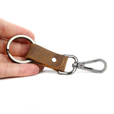 Real Cowhide Keychain Key Holder for Men Women Car Keyring