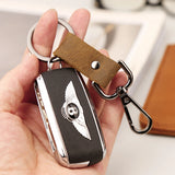 Real Cowhide Keychain Key Holder for Men Women Car Keyring