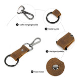 Real Cowhide Keychain Key Holder for Men Women Car Keyring