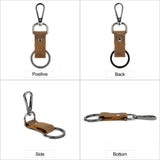 Real Cowhide Keychain Key Holder for Men Women Car Keyring