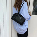Women Green Shoulder Bag PU Leather Female Purse Handbags Large Capacity Tote