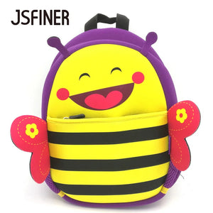3D Animal Bee Backpack Neoprene Kids School Bags For Girls Boys